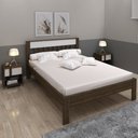 Ver imagem 1 de Cama de Casal Marrom/Nogal/Branco
