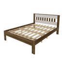 Ver imagem 3 de Cama de Casal Marrom/Nogal/Branco