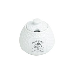 Acucareiro Ceramica C/tampa Sweet Home Branco Wolff 300ml - 1