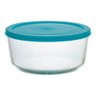 Jogo de Potes Tigelas de Vidro Borossilicato com Tampa Azul 4 Peças - Casambiente Jgti070 - 2