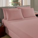 Ver imagem 1 de Jogo De Cama Queen 100% algodão 3 Peças Vivaldi Liso Rosa Camafeu Sul Brasil