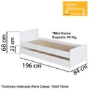 Ver imagem 6 de Berço Mini Cama Multifuncional Cama Auxiliar Bb690 Branco Comm