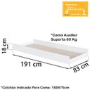 Ver imagem 7 de Berço Mini Cama Multifuncional Cama Auxiliar Bb690 Branco Comm