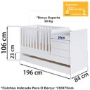 Ver imagem 5 de Berço Mini Cama Multifuncional Cama Auxiliar Bb690 Branco Comm
