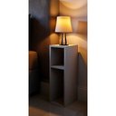 Ver imagem 2 de Mesa de Cabeceira Compacta | 60cm de Altura | Mdf Branco Tx | Multiuso – Suspensa ou de Chão:branco