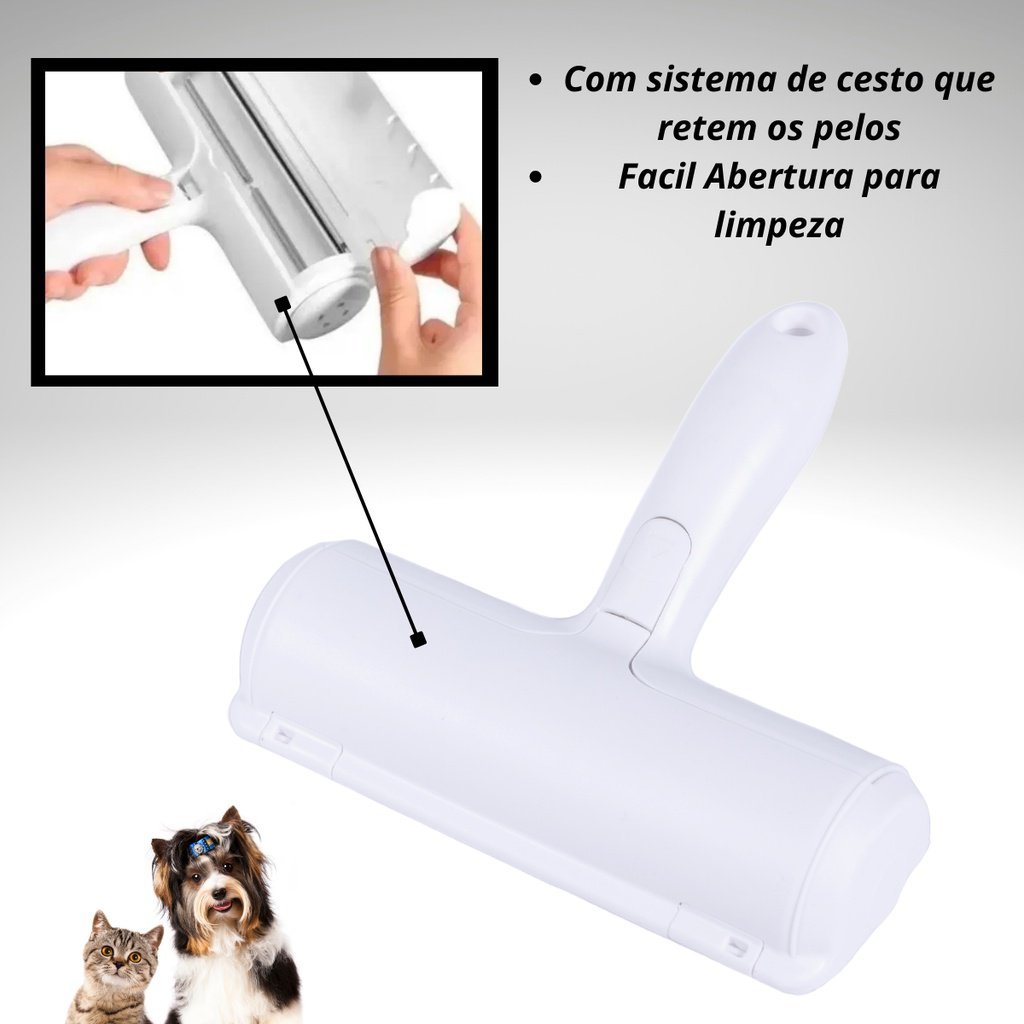 Rolo Removedor de Pelos Para Cães & Gatos, Sofá e Roupas - 3