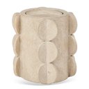 Ver imagem 1 de Castiçal Porta-vela Decorativo em Resina Estilo Travertino Bege 14,5cm Tmn3045 Btc