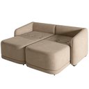 Ver imagem 6 de Sofá Cama para Sala de Estar 2 Lugares 196cm Montserrat K01 Veludo Bege - Lyam Decor