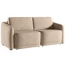 Sofá Cama para Sala de Estar 2 Lugares 196cm Montserrat K01 Veludo Bege - Lyam Decor - 1
