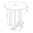Ver imagem 4 de Mesa de Jantar 4 Lugares Redonda Tampo de MDF Jady Cinza/Mel
