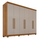 Ver imagem 2 de Guarda-roupa Casal 6 Portas 6 Gavetas com Pés 100% Mdf Órion Plus