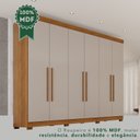 Ver imagem 7 de Guarda-roupa Casal 6 Portas 6 Gavetas com Pés 100% Mdf Órion Plus