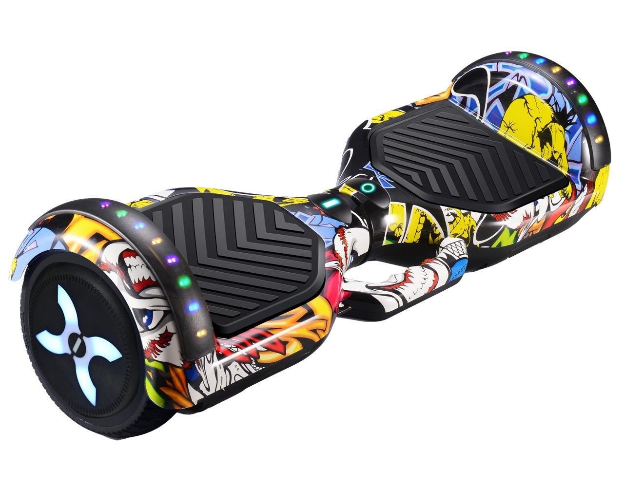 Hoverboard Elétrico Led e Bluetooth 6,5 - Bateria 36v - Carregador Bivolt - Bolsa de Transporte