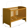 Berço em Madeira Maciça com Grade em PVC Cool Espresso Móveis - 4