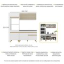 Ver imagem 4 de Cozinha Compacta 3 Pç C/ Armário e Balcão Mp3695 Veneza Gw Multimóveis Branca