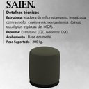 Ver imagem 3 de Puff Puf Para Sala Base Metal Saien Linho SL 74 Peer