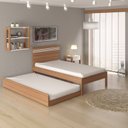Ver imagem 3 de Cama Auxiliar Solteiro Bege/Amêndoa