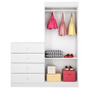 Ver imagem 2 de Guarda Roupa com Cômoda Meu Bebê Branco Brilho - Canaã