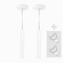 Ver imagem 1 de Kit 2 Pendente Tubo Palito 30cm - Branco + Lampada Led 4w