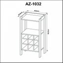 Ver imagem 4 de Adega para 9 Garrafas com Suporte para Taças AZ1032 Preto/Nogal