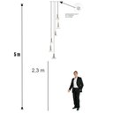 Ver imagem 4 de Lustre Pendente Para Sala Pé direito Alto 5m MF - Branco