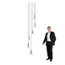 Ver imagem 1 de Lustre Pendente Para Sala Pé direito Alto 5m MF - Branco