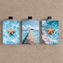 Ver imagem 2 de Kit3 Quadro Decorativo Casa na Praia Estrela Praia Airbnb Qualidade Premium Moderno 40x28cm
