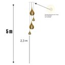 Ver imagem 3 de Lustre Pendente para Sala Pé Direito Duplo Sp-Drop Marfim