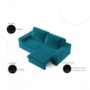 Ver imagem 4 de Sofá Capri 3 Lugares Retrátil 200cm Suede Verde Cia Lar Móveis