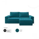 Ver imagem 2 de Sofá Capri 3 Lugares Retrátil 200cm Suede Verde Cia Lar Móveis