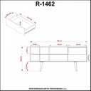 Ver imagem 6 de Rack para TV até 65 Polegadas 136cm 1 Gaveta 7 Nichos R1462 Bege