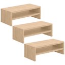 Ver imagem 1 de Kit 03 Suportes Para Monitor Stand Home Office Lap 63 cm L03 Amadeirado - Lyam Lyam Decor