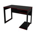 Ver imagem 5 de Mesa Gamer com e Porta Cpu ME4161 1 Prateleira 105cm Preto e Vermelho