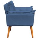 Ver imagem 4 de Kit 3 Poltronas Decorativa Alice Pé Trapézio 30cm Castanho - Suede