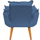 Ver imagem 3 de Kit 3 Poltronas Decorativa Alice Pé Trapézio 30cm Castanho - Suede