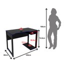Ver imagem 6 de Mesa Gamer com e Porta Cpu ME4161 1 Prateleira 105cm Preto e Azul