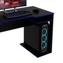 Ver imagem 4 de Mesa Gamer com e Porta Cpu ME4161 1 Prateleira 105cm Preto e Azul