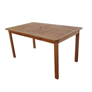 Mesa para Jardim Madeira Maciça Retangular West 