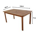 Ver imagem 3 de Mesa para Jardim Madeira Maciça Retangular West Marrom