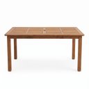 Ver imagem 4 de Mesa de Madeira Maciça 6 Lugares para Jardim e Varanda Marrom West 150 x 90cm