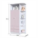 Ver imagem 4 de Guarda Roupa Bebê Percasa 2 Portas 2 Gavetas Cantoneira Branco/rosa
