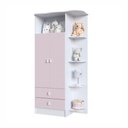 Ver imagem 1 de Guarda Roupa Bebê Percasa 2 Portas 2 Gavetas Cantoneira Branco/rosa