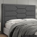 Ver imagem 6 de Cabeceira Cama Box Casal King 195cm Texas P02 Linho Cinza Escuro - Mpozenato