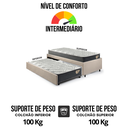 Ver imagem 6 de Bicama Box Solteirão 96x203 Suede Bege com Dois Colchões Adapto Molas Ensacadas Ecoflex