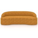 Ver imagem 3 de Sofá 5 Lugares Curvo Sala de Estar Living Lótus D02 Bouclê Mostarda 300cm Pb-03 - Lyam Decor