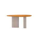 Ver imagem 7 de Conjunto Sala de Jantar Tampo Orgânico MDF 135cm com 4 Cadeiras Isis Bege/Off White/Cinamomo/Chumbo