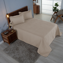 Ver imagem 4 de Kit Cobre Leito King Comfort 3 Peças Microfibra Matelado: Cáqui
