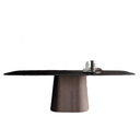 Ver imagem 1 de Mesa Cone Retangular Laca Preta 235x122cm Base Nogueira Modelar Moveis Mesa de Jantar Retangular