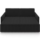 Ver imagem 3 de Sofá Cama Retrátil para Sala de Estar 220cm Porthos M03 Veludo Preto - Lyam Decor
