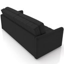 Ver imagem 7 de Sofá Cama Retrátil para Sala de Estar 220cm Porthos M03 Veludo Preto - Lyam Decor